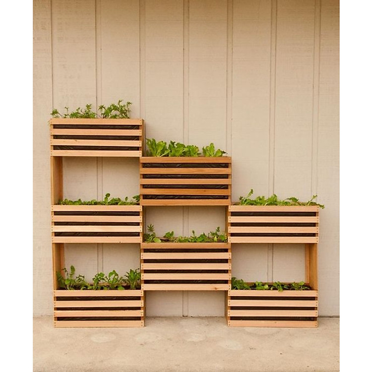 Chậu Gỗ Trồng Cây Pallet, Thùng Gỗ/ Bục Kê Trồng Cây Decor Không Ẩm Mốc