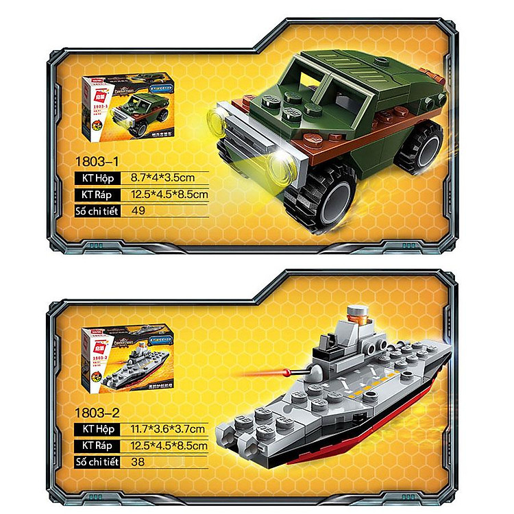 Đồ chơi lắp ghép XE Tank 8 trong 1 Chính hãng Ưu đãi - Hình ảnh 5