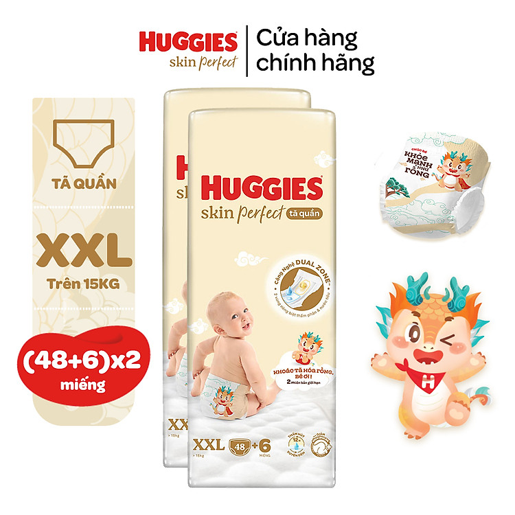 Combo 2 Tã Huggies Skin Perfect XXL Uy tín Tiết kiệm