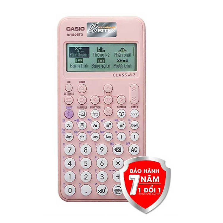 Máy Tính Casio Fx-880BTG (TL) Hồng + Bút Bi Pilot BP-1RT