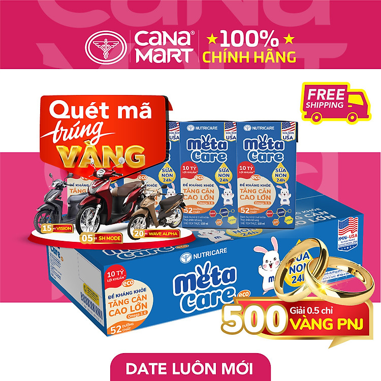 Mua tại Tiki: Nơi Thùng sữa Nutricare Metacare ECO 110ml Hàng chuẩn Chính hãng, giá tốt