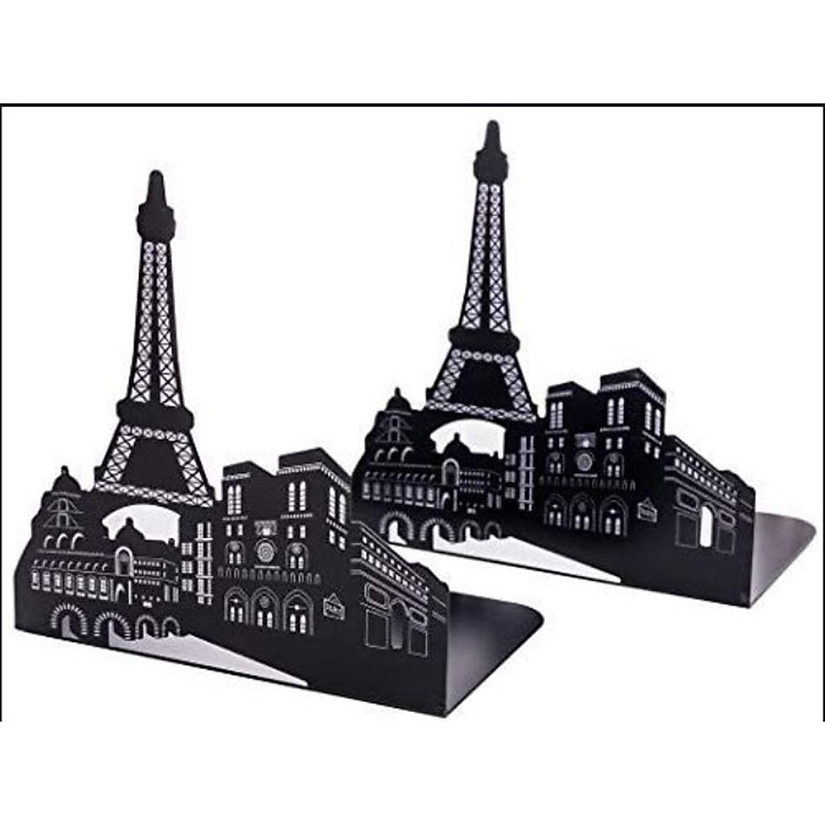 Giá Chặn Sách Kim Loại Hình Kiến Trúc Nổi Tiếng - Tháp Eiffel (Bộ 2 Cái)