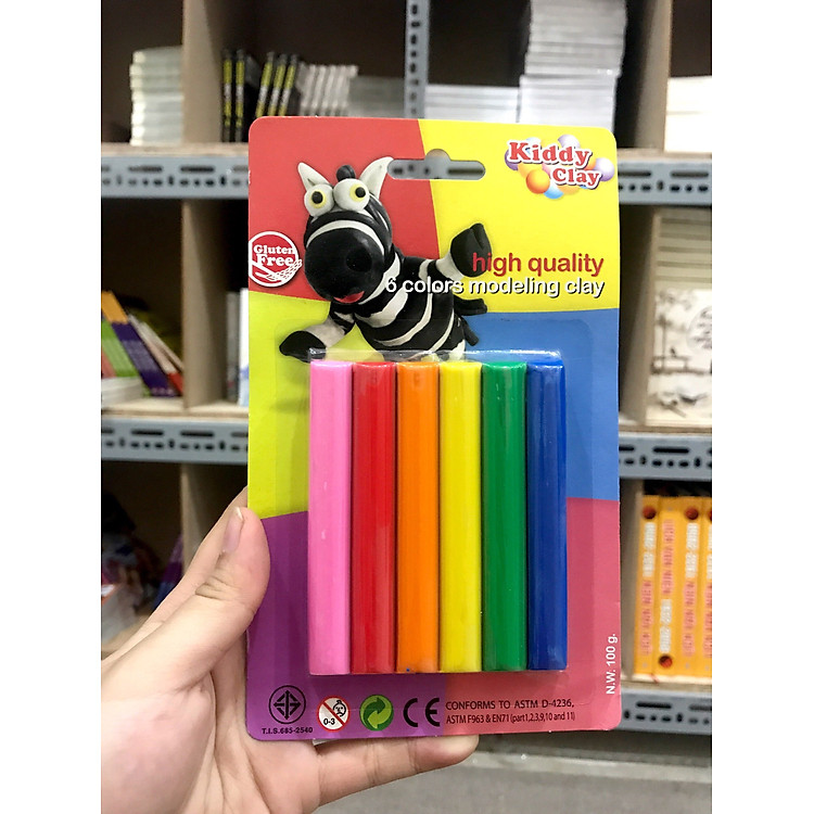 Tìm mua tại Avakids: Đất nặn 6 màu 100g ST-100-6 - Ngập tràn khuyến mãi