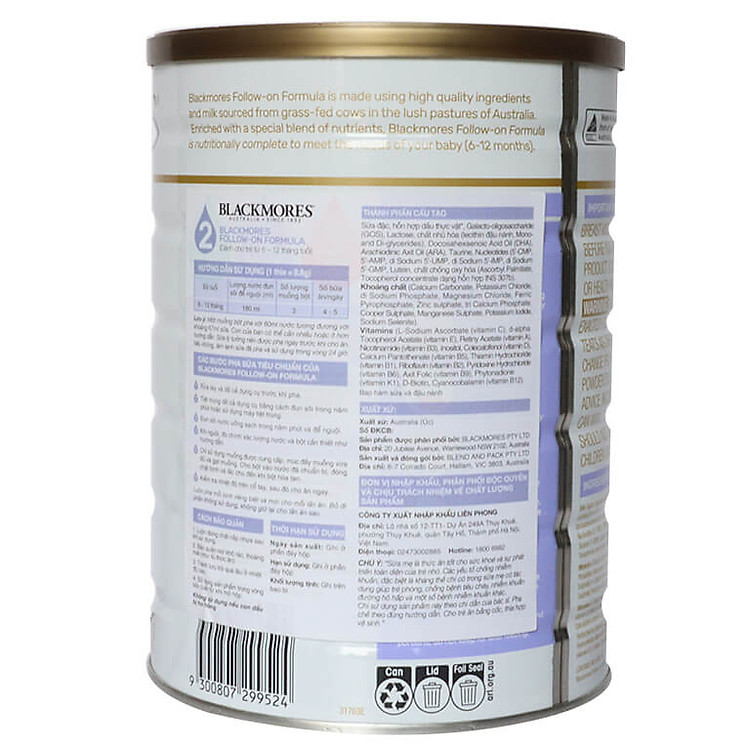 Sữa bột Blackmores Stage 2 cho bé Chính hãng Giá tốt - Hình ảnh 4