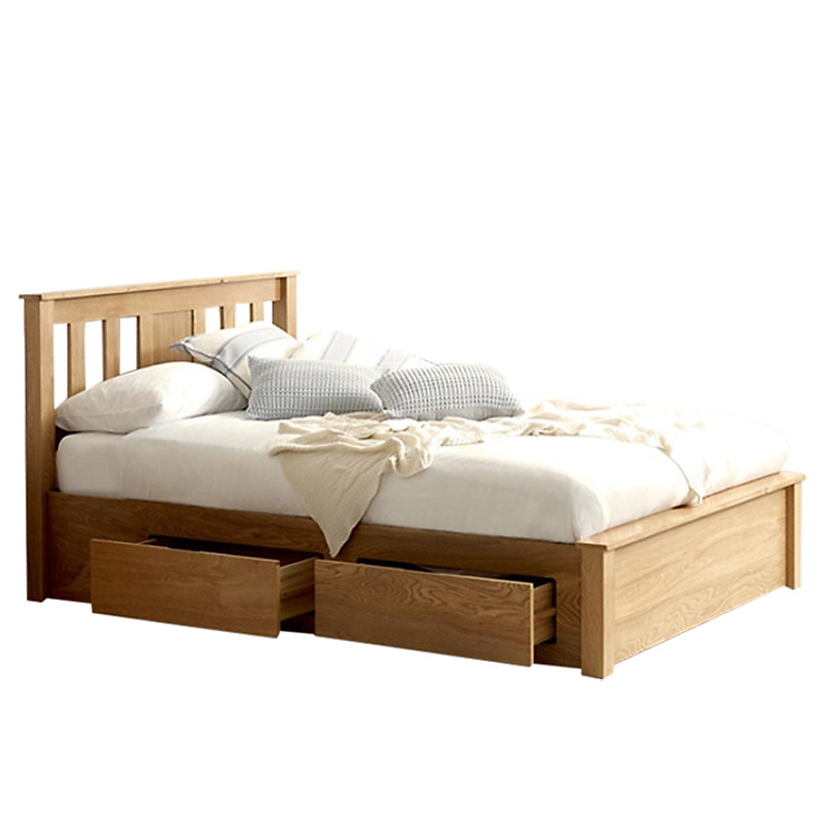 Giường Đôi Wimbledon Gỗ Sồi IBIE - BBDWIMO