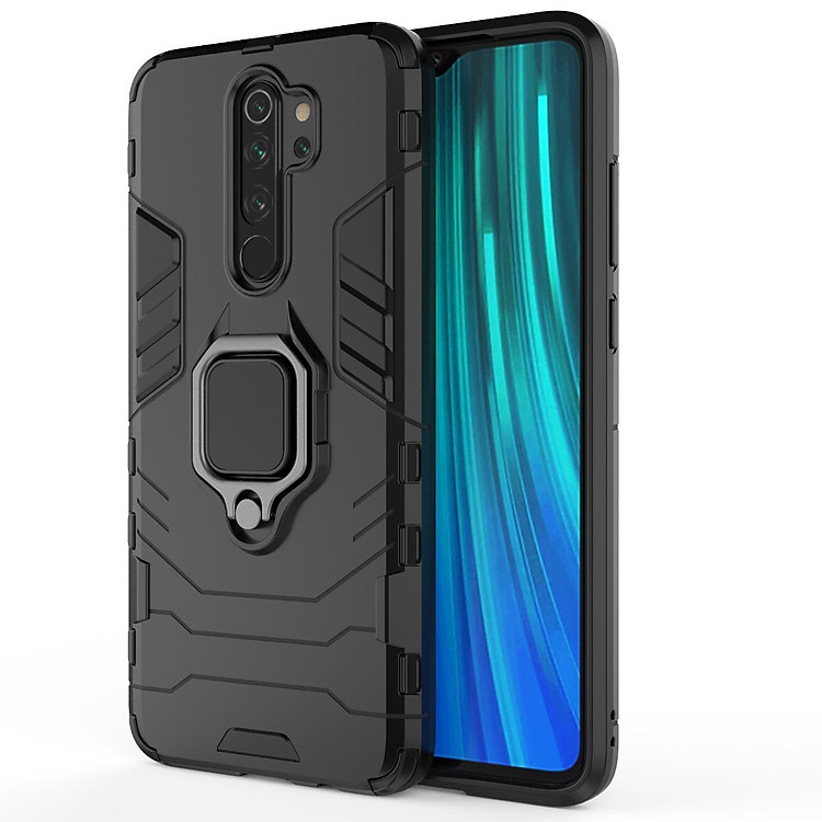 Ốp lưng cho Xiaomi Redmi Note 8 Pro iRon Man iRing Nhựa PC cứng viền dẻo chống sốc