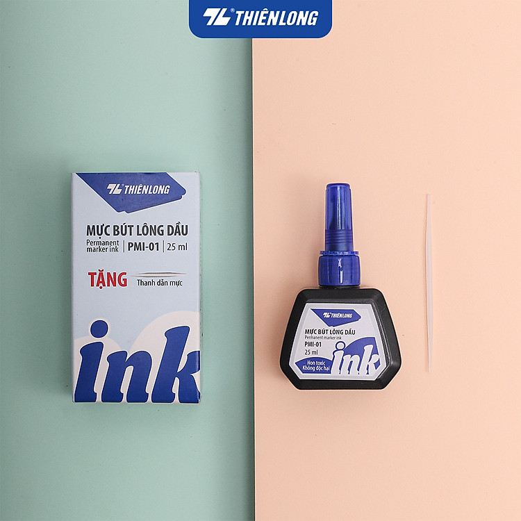 Bộ Mực Bút Lông Dầu Thiên Long PMI-01 (6 màu)