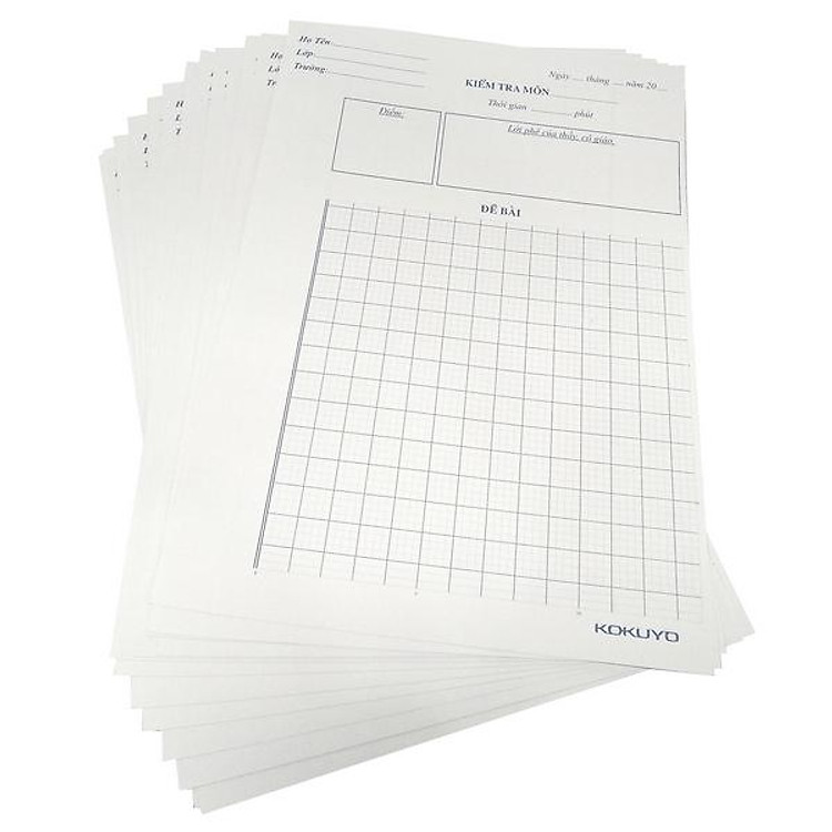 Giấy Kiểm Tra Cấp 1 (4 ô ly)