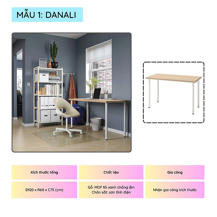Bàn làm việc ikea đa dạng mẫu thương hiệu SMLIFE