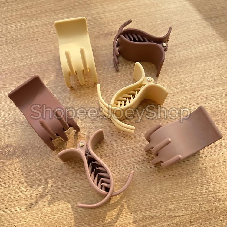 Kẹp Càng Cua 5 Răng Màu Chocolate Nhám Không Gãy