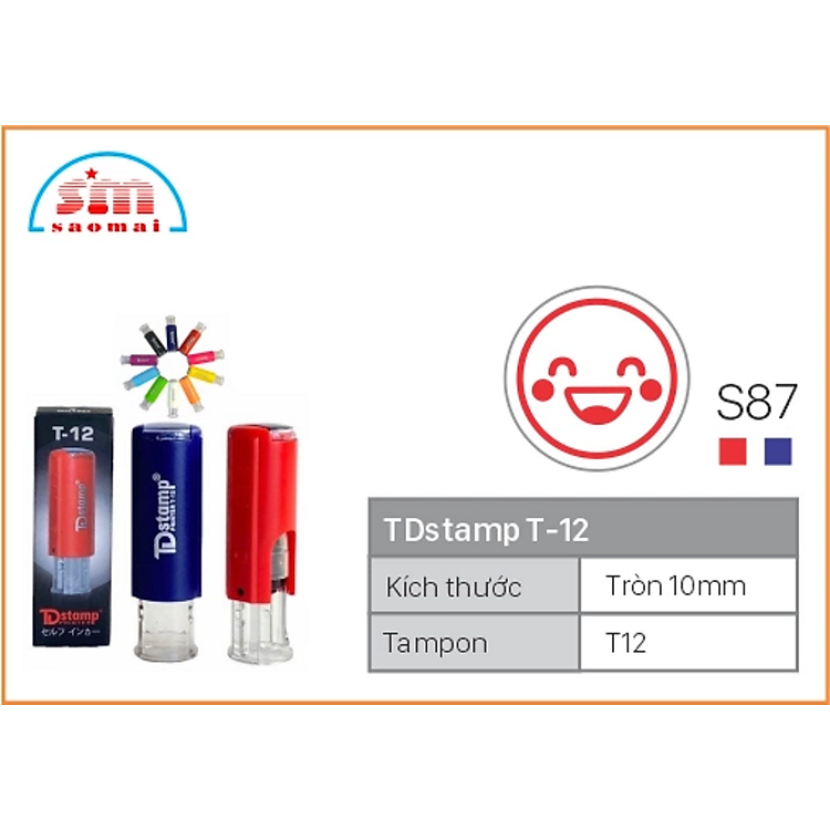 Dấu TD T12 Happy Icon Φ10mm