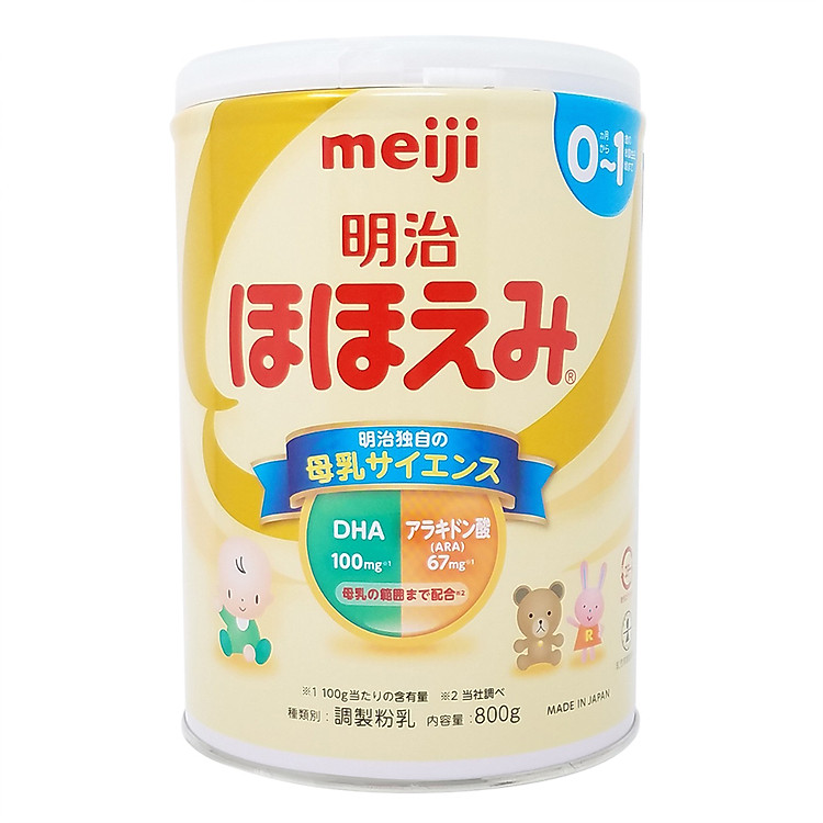 Nơi mua Sữa Bột Meiji Hohoemi Số 0 (800g) Chính hãng Giá rẻ - Hình ảnh 2