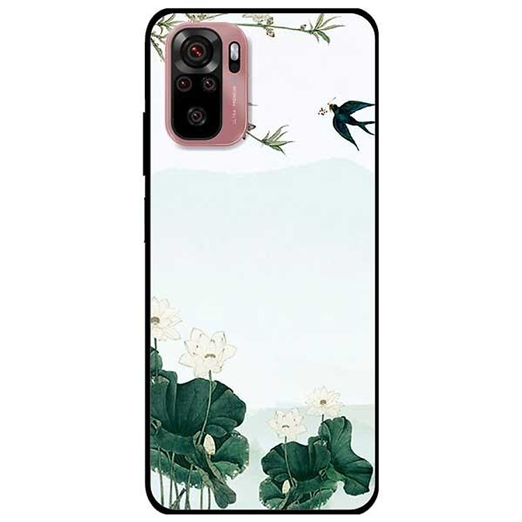Ốp lưng dành cho Xiaomi Xiaomi Redmi Note 10 - Redmi Note 10 Pro - mẫu Sen Trắng Chim Én