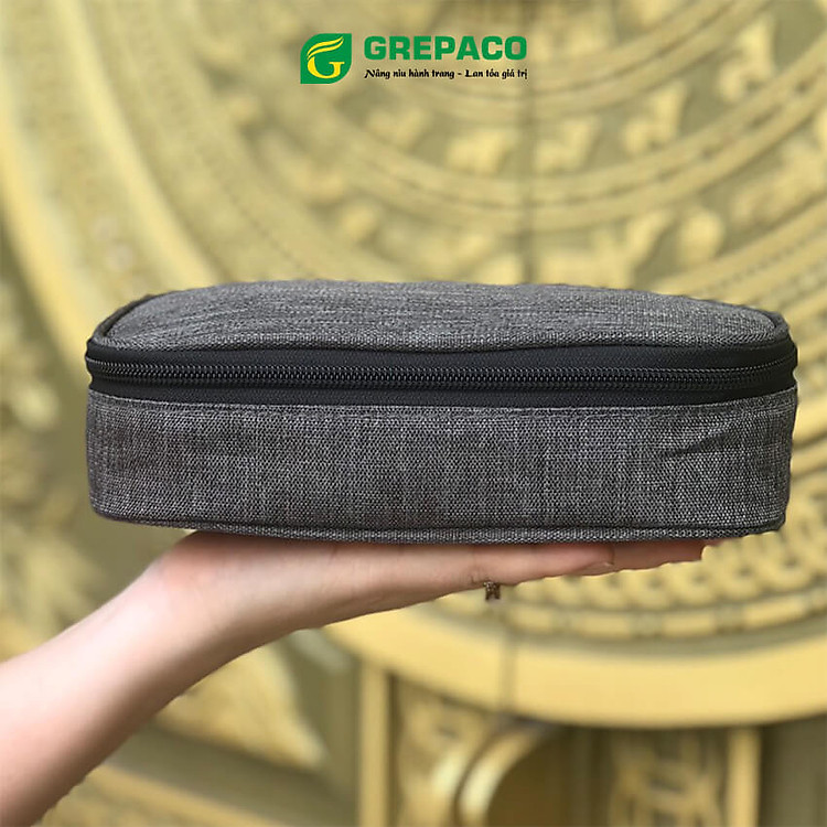 Hộp Đựng Bút Đa Năng Grepaco Bằng Vải Bố Canvas - Ảnh 7
