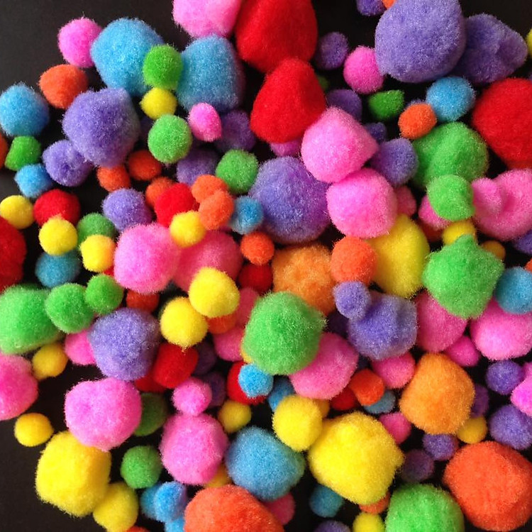 Set Pom pom rèn kỹ năng Montessori - TẶNG KÈM KẸP GẮP