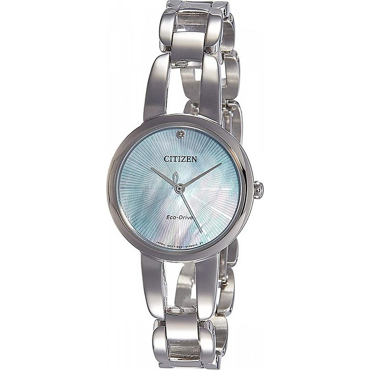 Đồng Hồ Nữ Citizen Đính Kim Cương Dây Thép Không Gỉ EM0430-85N - Mặt Xà Cừ (Sapphire)