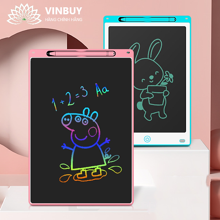 Bảng Viết Cảm Ứng Điện Tử 3D Đa Sắc Thông Minh Tự Xóa Dành Cho Bé - Bảng Vẽ Đồ Họa Bút Dạy Học (Tùy chọn màu sắc) - Hàng Chính Hãng