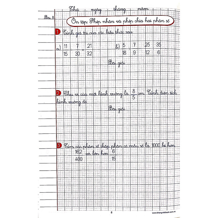 Vở Ô Li Bài Tập Toán - Lớp 5 (Quyển 1) - Ảnh 2