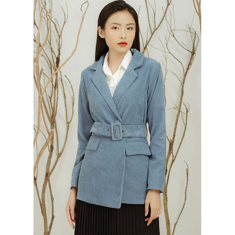 Áo Khoác Gân Đai Eo Gumac A12910