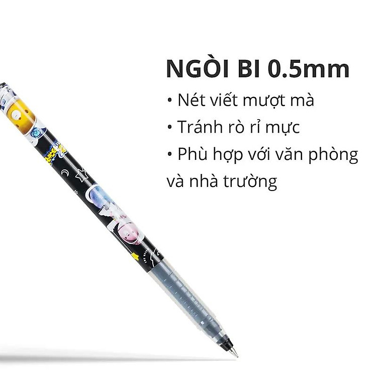 Bút Gel Deli EG31 (0.5mm) - Mực Đen - Ảnh 3