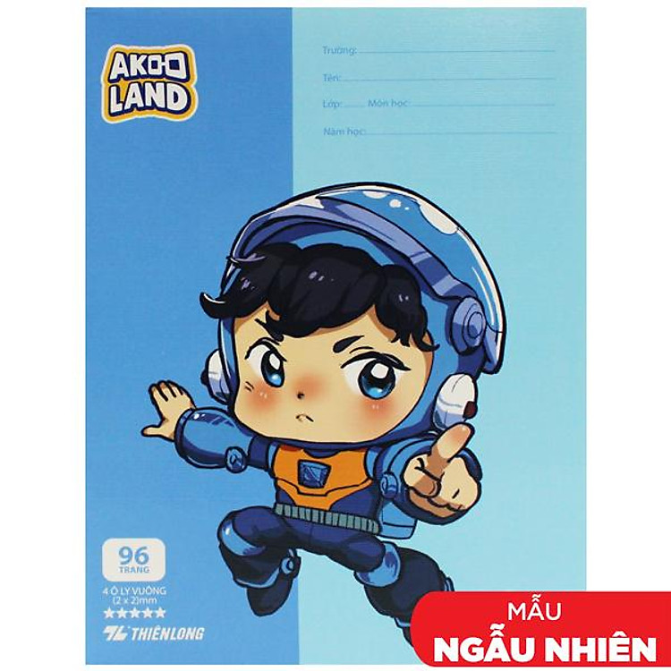Tập Học Sinh Akooland 4 Ô Ly (96 trang, 100gsm)