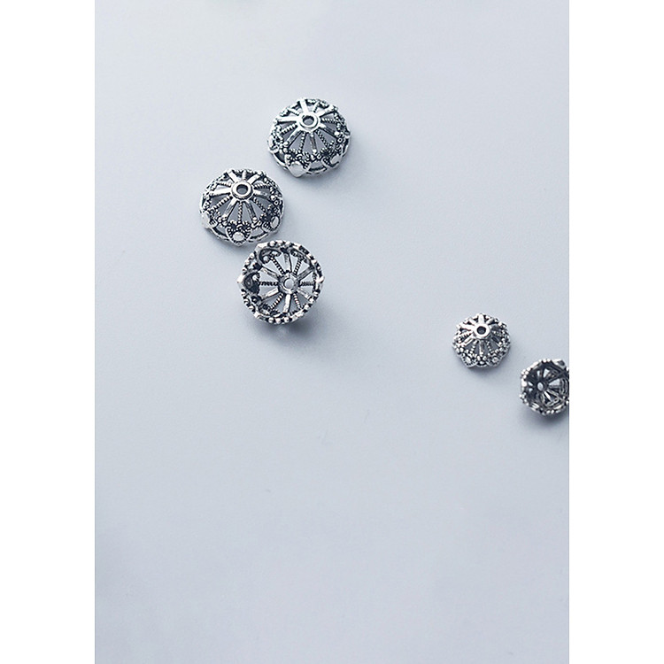 Combo charm chụp hạt, bọc hạt họa tiết hoa văn - Ngọc Quý Gemstones