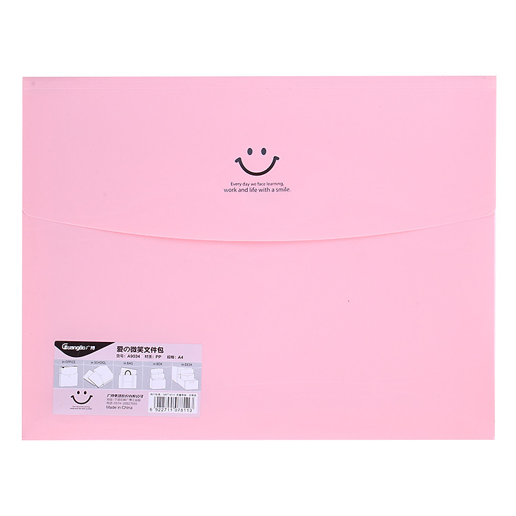 Bìa Dán A4 Guangbo A9034 – Hồng