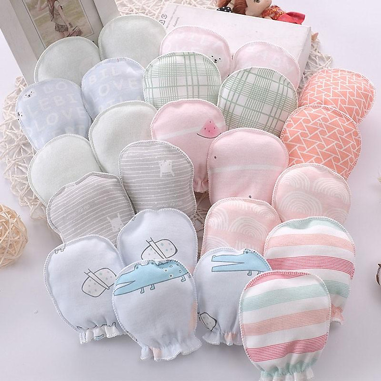 Găng Tay Cho Bé Bao Tay Chống Cào Xước Cho Trẻ Sơ Sinh Chất Cotton