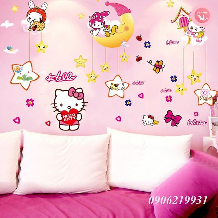 Tranh Dán Tường Cho Bé (SIÊU RẺ) - Decal Dán Tường Cho BÉ - Tranh Dán Ngôi Sao Phòng Ngủ TE08