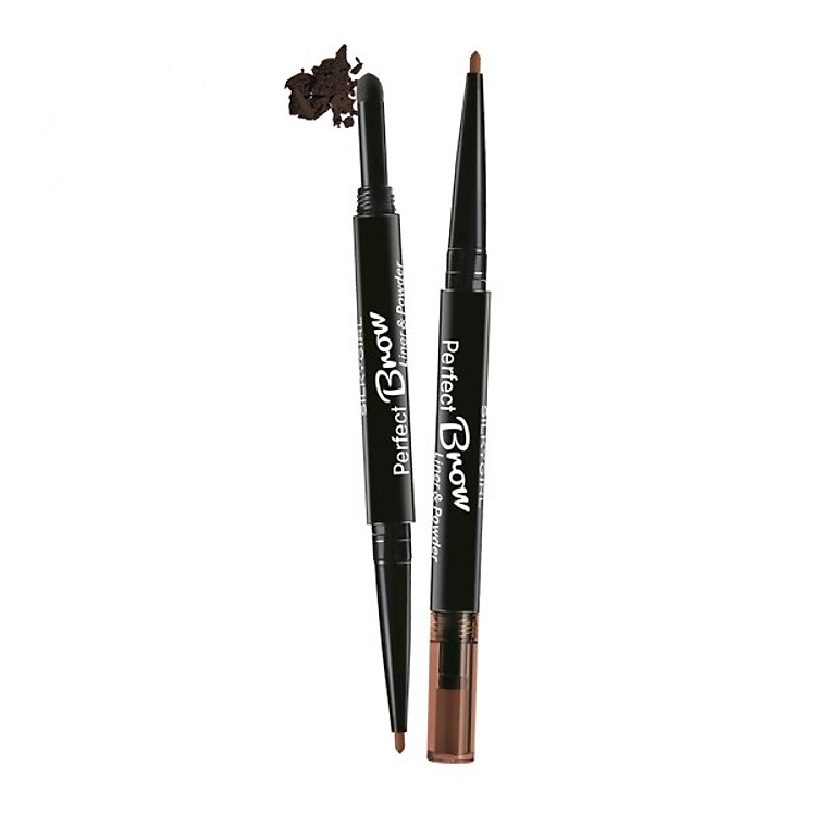 Chì Định Hình Mày 2 Đầu Silkygirl Perfect Brow Liner & Powder 01 Natural Brown