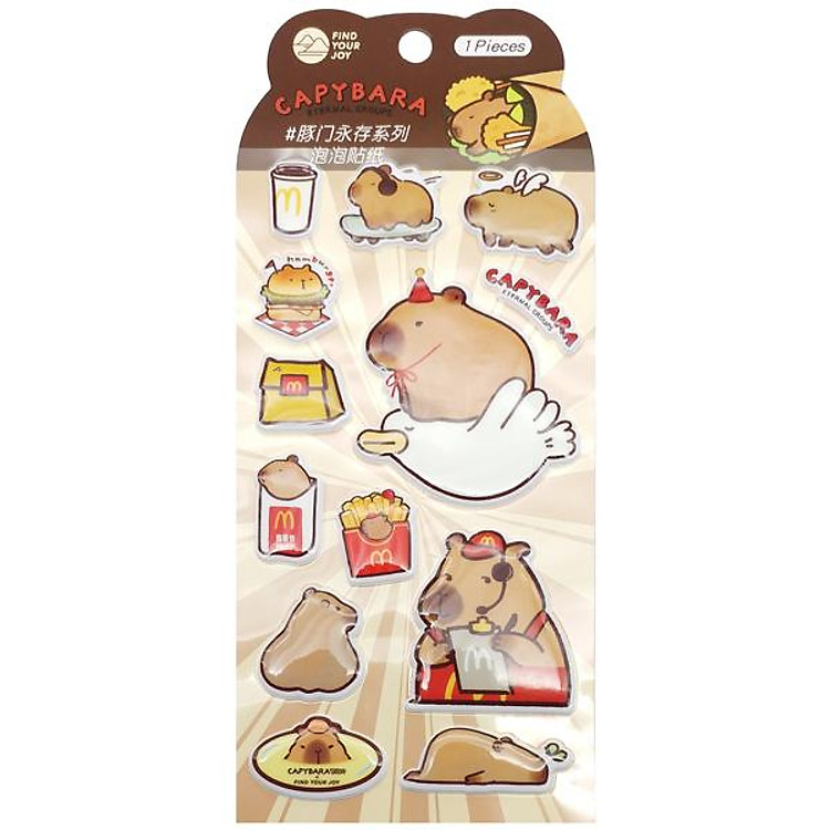 Sticker Capybara Vui Nhộn – WanLongDa FD81677