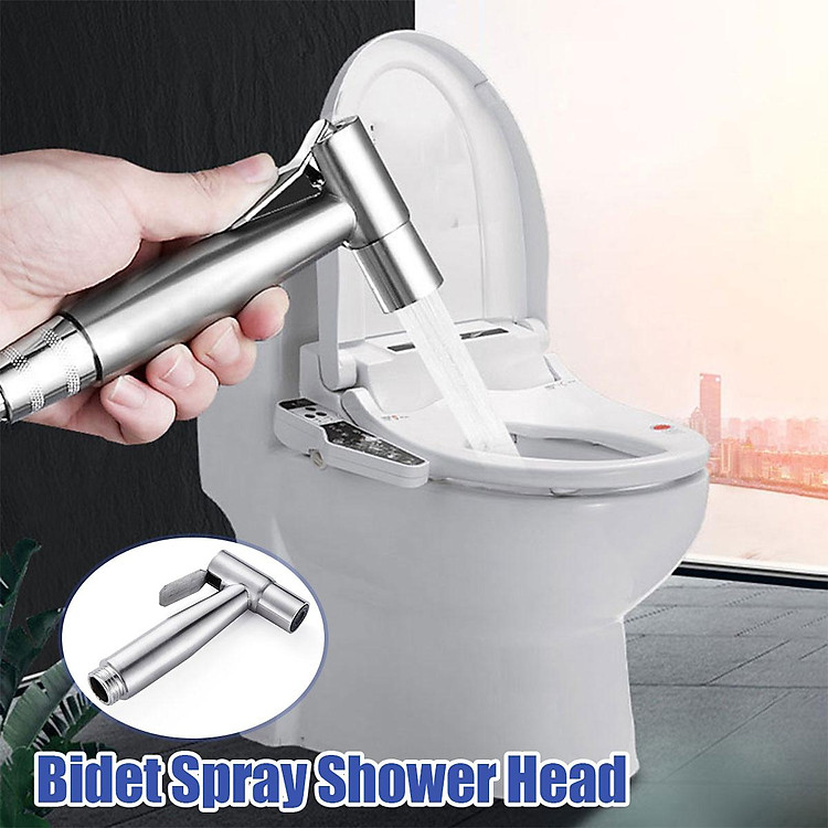 Toilet Bidet Spray Sprink Stainless Steel Handheld Bathroom Sprayer Shower Head
