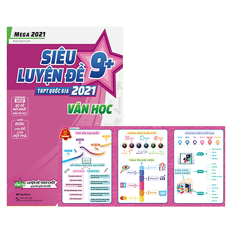 Sách Mega 2021 - Siêu Luyện Đề 9 + THPT Quốc Gia 2021 - Văn Học