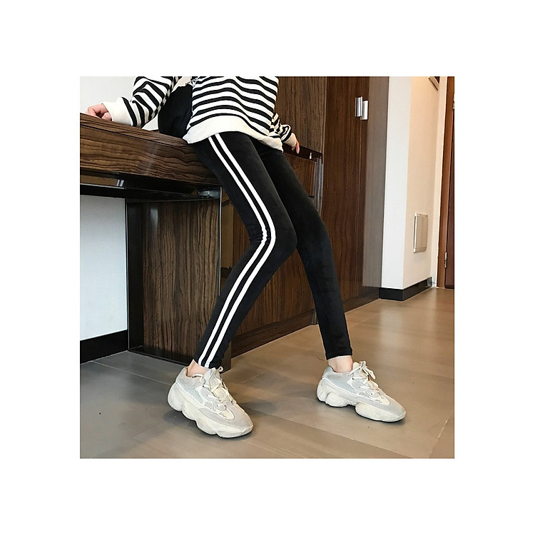 Quần legging tăm 2 sọc thời trang