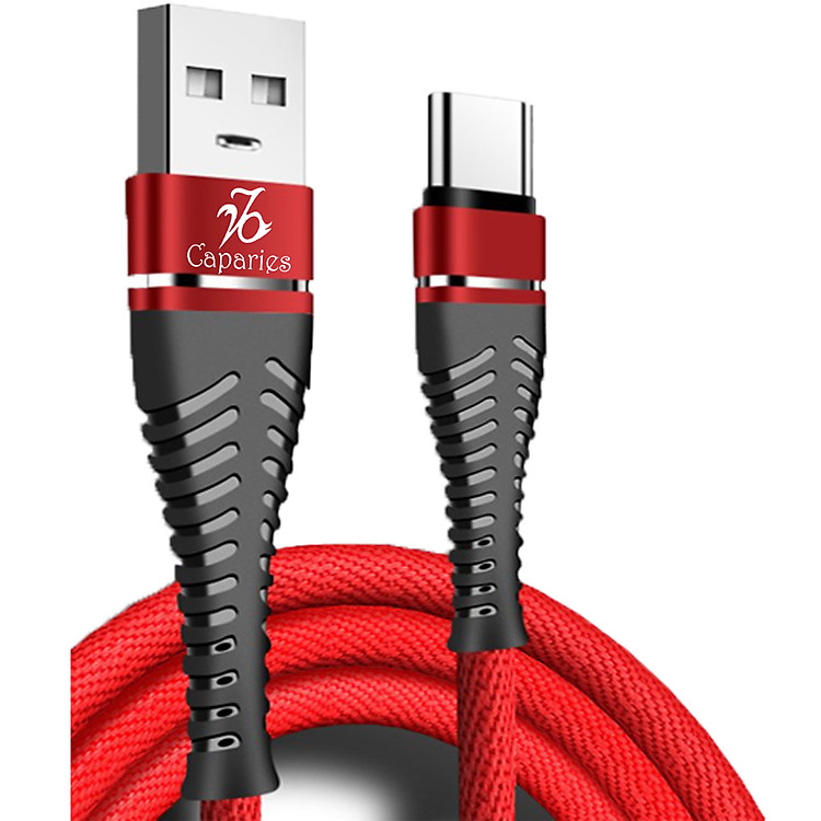 Cáp Sạc CAPARIES V2 Quick Charge 3.0 18W ,Siêu Bền 1 Mét - Dây dù 6 Lớp, Đúc Nguyên Khối, Sạc Nhanh 3.0 cáp sạc nhanh, siêu bền chống rối chống đứt, nâng cấp chip đôi, tương thích các dòng - CHÍNH HẢNG CAPARIES