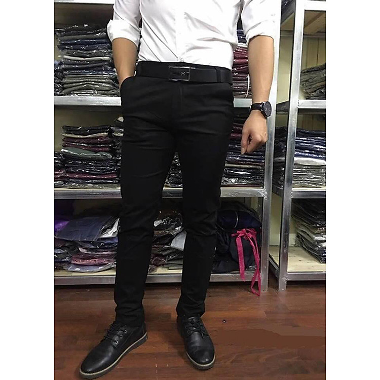 Quần Kaki Nam Hàn Quốc Đen