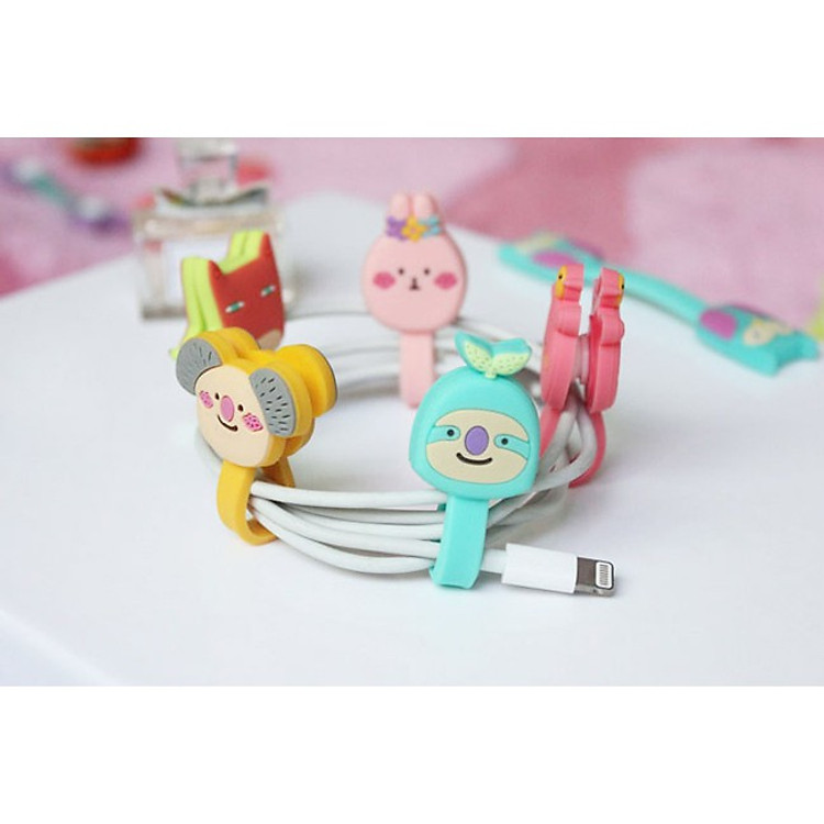 Dây thu gọn cáp sạc, tai nghe nhiều hình siêu kute đáng yêu (Giao Màu Ngẫu Nhiên)