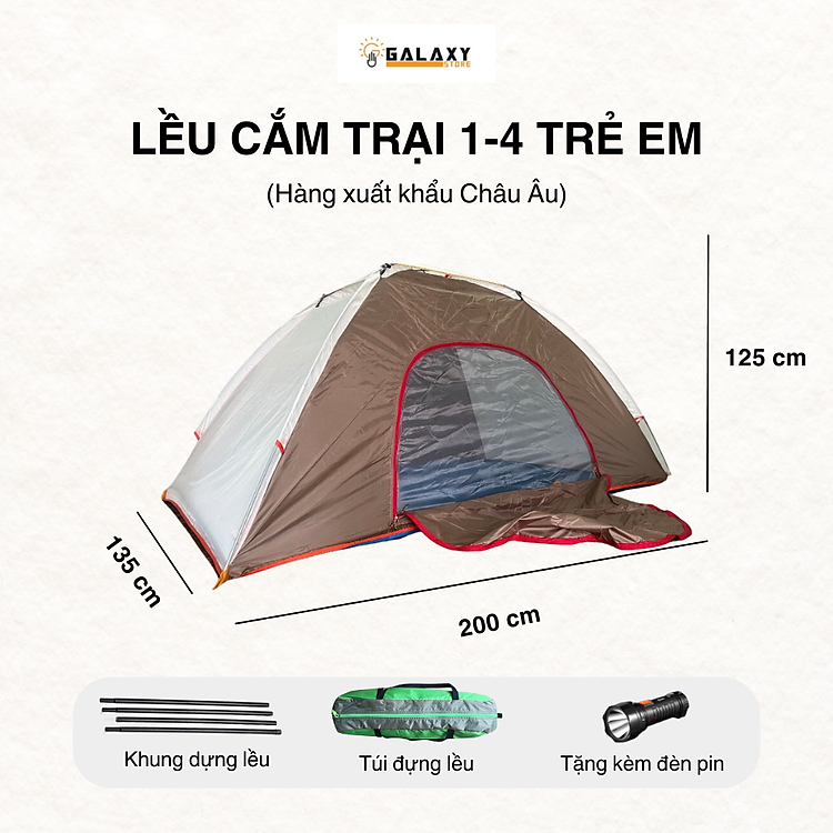 Mua Lều Cắm Trại Cho Trẻ Em Galaxy Store Chính hãng Giá rẻ - Hình ảnh 2