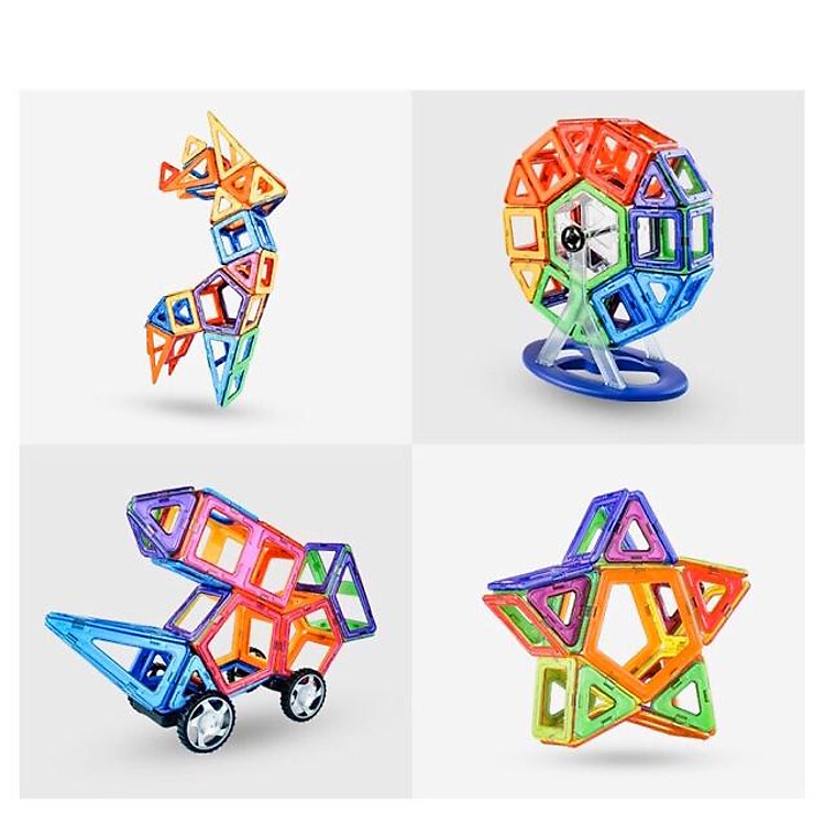 Xếp hình nam châm 4D Phát triển trí tuệ 168 miếng từ tính