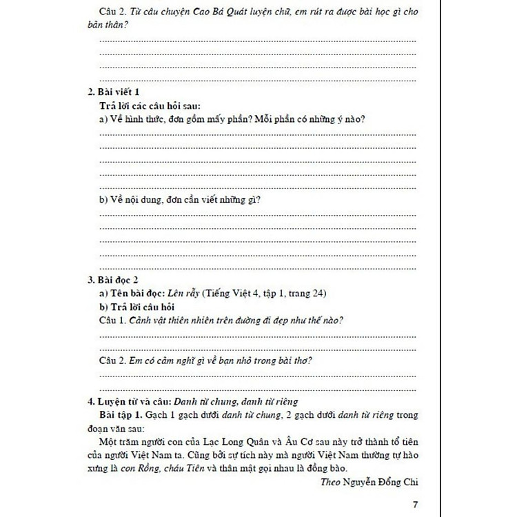 Vở Bài Tập Cuối Tuần Tiếng Việt Lớp 4 - Bám Sát SGK Cánh Diều - Ảnh 3