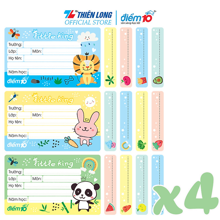 Nhãn Vở Thiên Long TP-NBL005 (4 xấp)