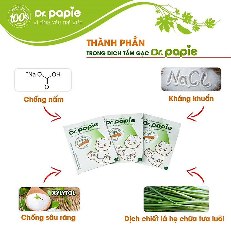 Gạc Rơ Lưỡi Dr Papie cho Bé Chính hãng Giá rẻ - Hình ảnh 3