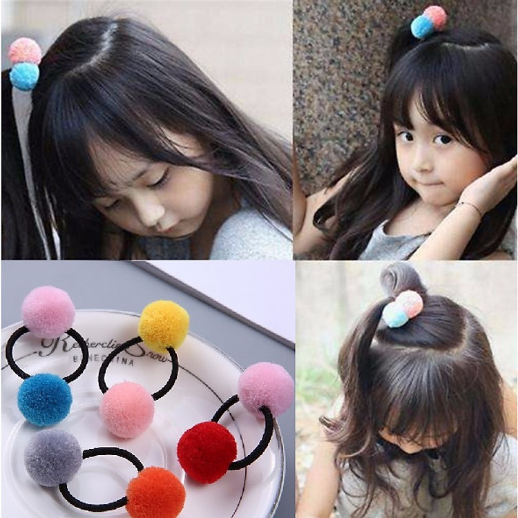 Dây thun cột tóc cho bé gái - Combo 4 cái (màu ngẫu nhiên)