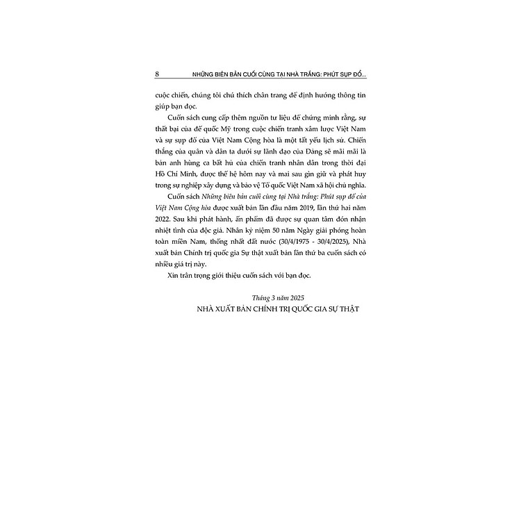 Những Biên Bản Cuối Cùng Tại Nhà Trắng: Phút Sụp Đổ Của Việt Nam Cộng Hòa (xuất bản lần thứ ba) - Ảnh 6