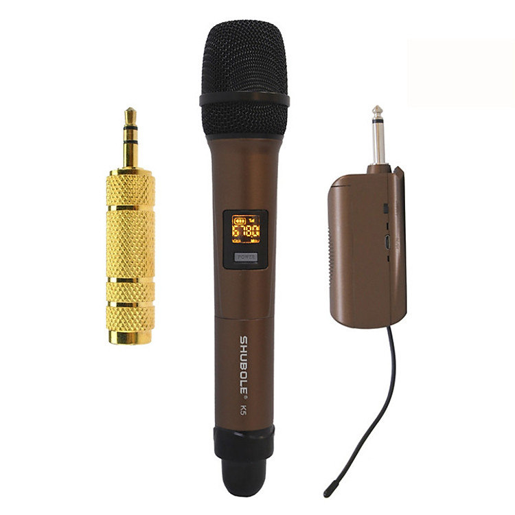 Micro Không Dây Karaoke Shubole K5 + 1 Jack Chuyển Đổi 6. Qua 3 - Hàng chính hãng