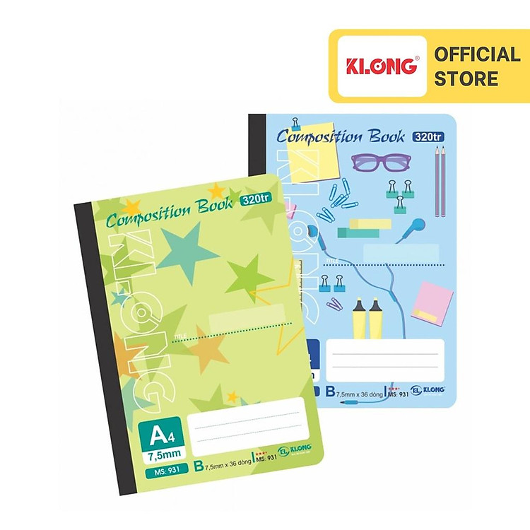Sổ Kẻ Ngang Composition Book KLONG A4 (320 trang)