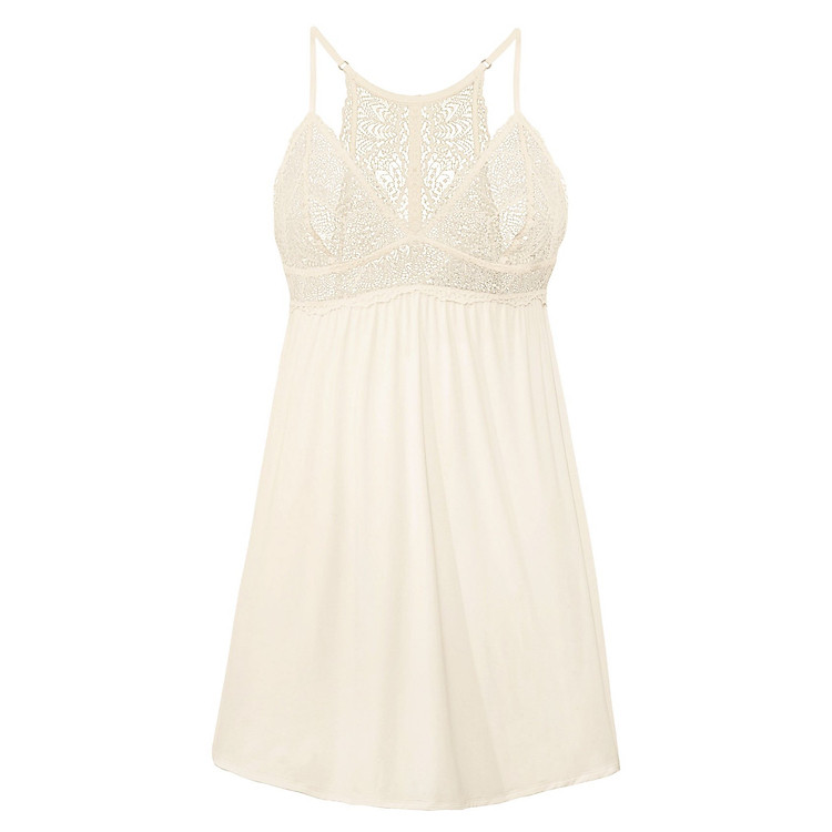 Váy ngủ, đầm ngủ 2 dây CoreleV phối ren cao cấp sexy N040A