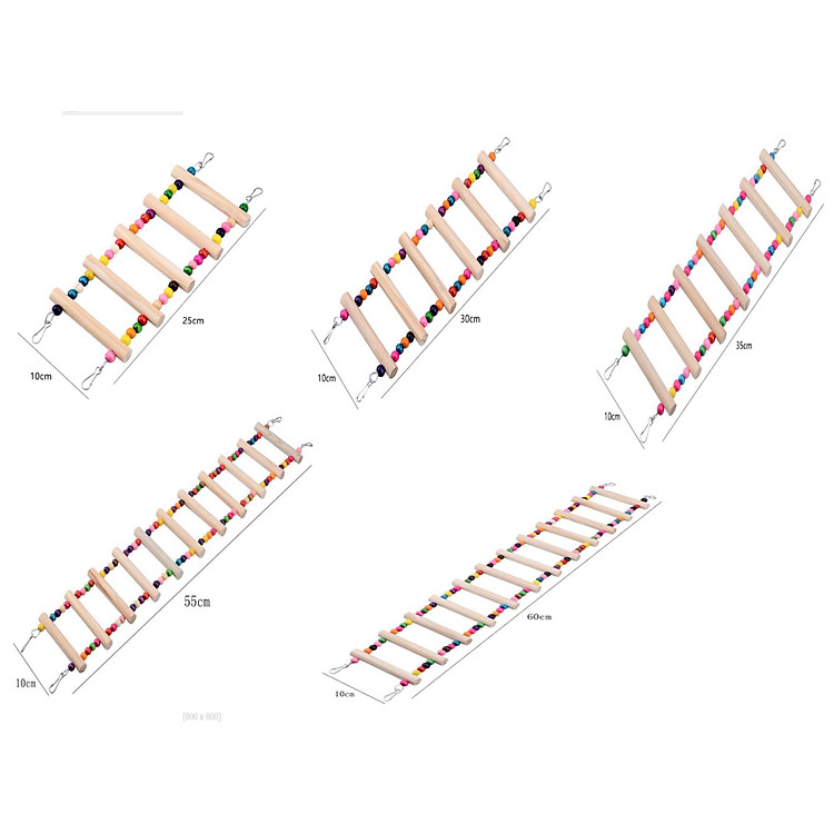 1 thang đu nhiều màu sắc dùng làm đồ chơi treo cho chim, vẹt
