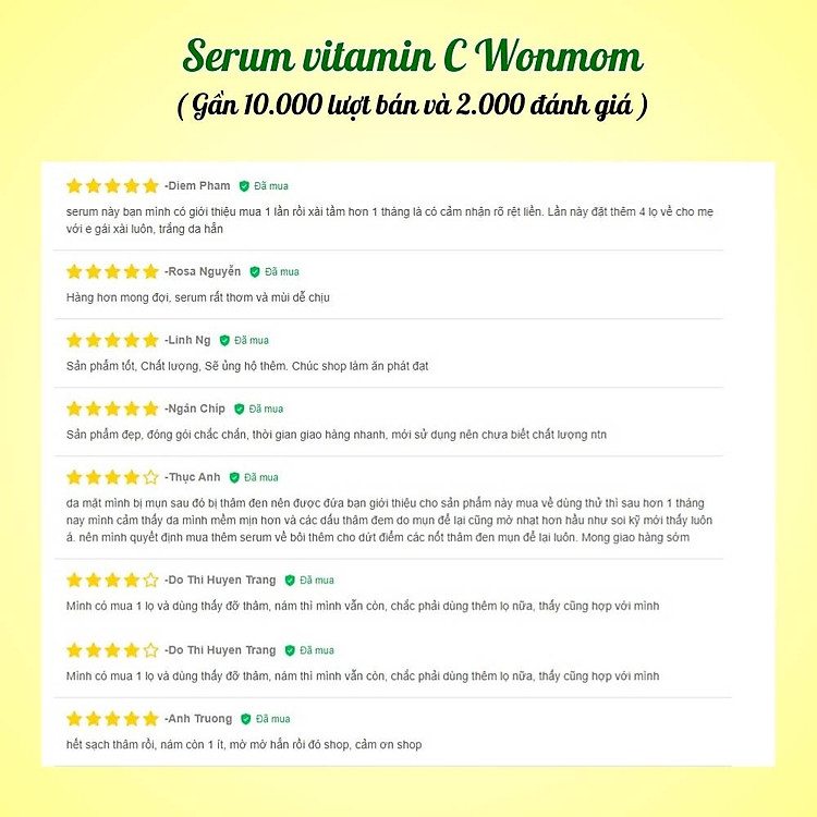 Serum Vitamin C Trắng Da Wonmom 20ml Uy tín Giá rẻ - Hình ảnh 5