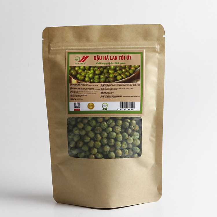 Đậu Hà Lan Tỏi Ớt Việt Thiên 200 gram